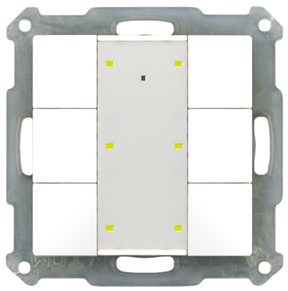 MDT BE-TA55P6.G1 BE-TA55P6.G1: Pulsante Plus 6 volte, 55mm, Bianco - Finitura lucida