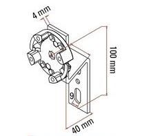 FAAC 132322 SUPPORTO CON SPORGENZA 40mm