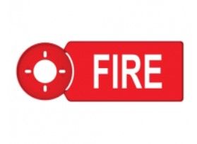 ARITECH INCENDIO AS36RIM Targa di supporto per avvisatori ottico acustici ASx367 - ASx2367 - FAx355 con pittogramma FIRE