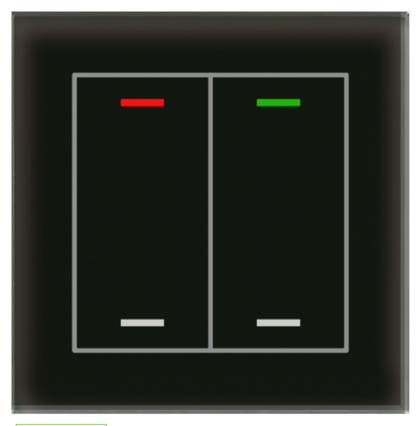 MDT BE-GTL20S.01 BE-GTL20S.01: pulsante in vetro II Lite 2 volte, RGBW, nero