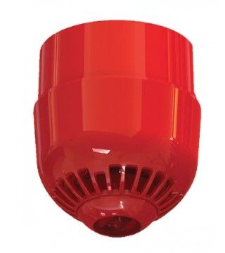 ARITECH INCENDIO ASC2367 Avvisatore ottico/acustico multitono da esterno con base alta. Colore rosso