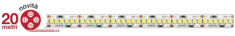 LEDCO SL200LBC20/20 STRIP LED 400 W 24Vcc LUCE CALDA IP20 20 METRI