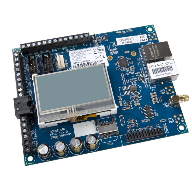 ARITECH FIRE TDA1420-4 EN54-21 certified single carrier IP communicator. Card only