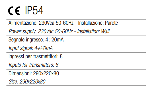 TECNOCONTROL CE380UR Concentratore remoto per CE424/CE700