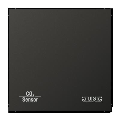 JUNG CO2AL2178AN KNX room thermostat with CO2 and air humidity sensor with integrated bus coupler and button interface - 2 channels - anthracite