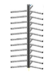 NICE TORNELLI RTR120ZIN Braccia di ricambio con angolazione 120 gradi , zincato a caldo e verniciato a polvere