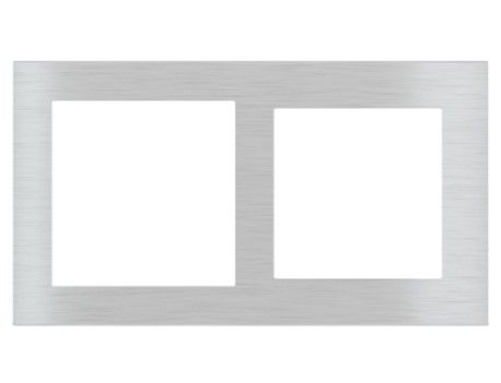 EKINEX EK-D2G-GB Placca doppia in alluminio 1 finestra 55X55 + 1 finestra 60X60