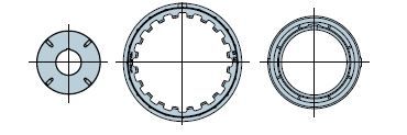 NICE 51721680 Tondo 168,3x4,5 mm con fori filettati M8 ruota + 2 corone ad innesto una sull'altra