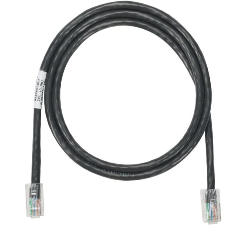 PANDUIT NK5EPC1MBLY NK Copper Patch Cord- Category 5e- Black UTP Cable