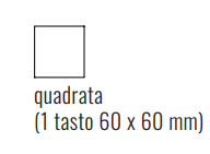 EKINEX EK-T1Q-COP kit 1 tasto Linea 71 quadrato (60X60) Metal HT colore copper