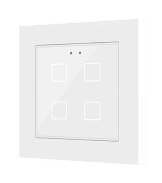 ZENNIO ZVIF55X4VTGW Tastiera capacitiva Flat55, 4 Tasti, bianco brillante