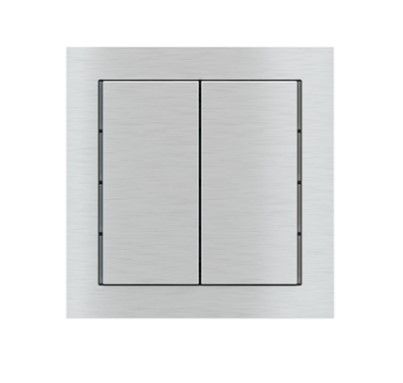 EKINEX EK-T2R-GB_ Confezione 2 tasti rettangolari verticali serie 71 in metallo