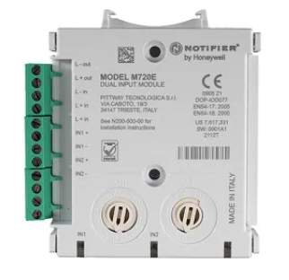 NOTIFIER M720 Two-input module usable with control panels