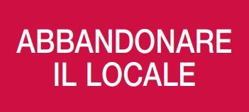 COOPER CSA INCENDIO CSA08664 DICITURA SERIE 50XX "ABBANDONA IL LOCALE"