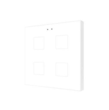ZENNIO ZVI-F4-GW ZVI-F4-GW Flat 4 Backlit capacitive touch switch, 4 buttons, gloss white 