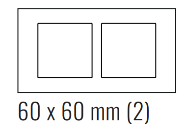 EKINEX EK-D2S-COP Deep plate (FF and 71 and 20Venti) rectangular - METAL HT (CHROME) - copper