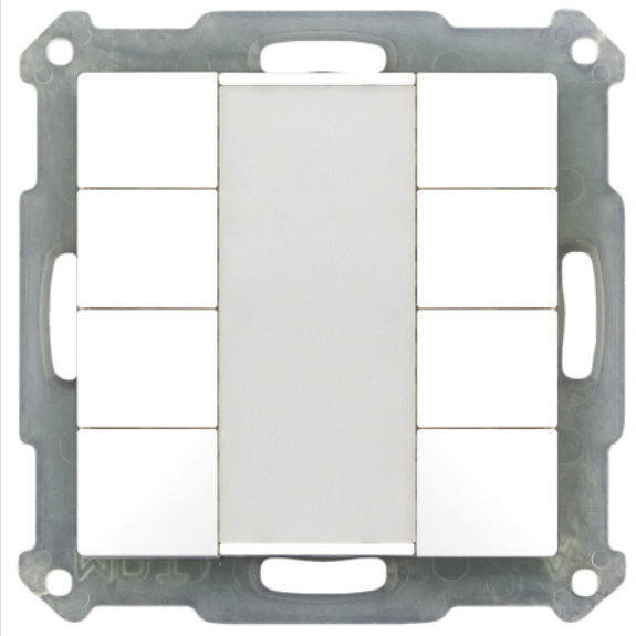 MDT BE-TA5508.G1 BE-TA5508.G1: Pulsante 8 volte, 55mm, Bianco - Finitura lucida