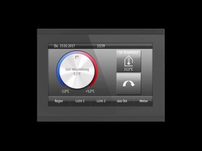 ELSNER 70481 Corlo Touch KNX 5in- black/black KNX Touch Display