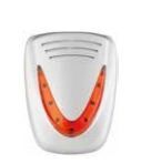 VENITEM 23.26.30 MINI MURANO AL self-powered white/orange siren with flashing LED 
