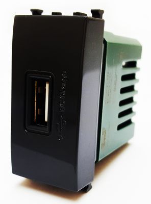 MAPAM 629N Presa Usb (5V=2A 265V) Gem 629N Nero