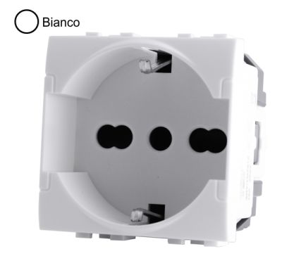MAPAM 814B Schuko Unel socket (16A-250V) Art 814B White -