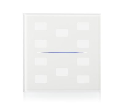 EELECTRON 9025GL10W01 9025 PULSANTE CAPACITIVO KNX, BIANCO  VETRO CUSTOM 10 CANALI