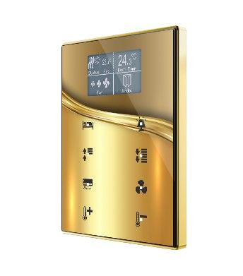 ZENNIO ZVI-TMDD-G Room controller + temperatura, cornice oro