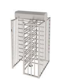 NICE TORNELLI CAGE4 Varco singolo con rotore a 4 braccia angolazione a 90° - Struttura in acciaio inossidabile spazzolato AISI 304
