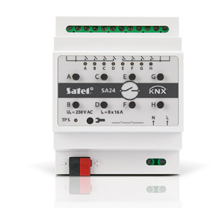 SATEL KNX-SA24 Attuatore di commutazione universale, che consente di controllare i dispositivi elettrici