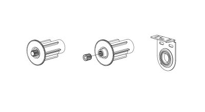 NICE 1189.44.00 White intermediate support kit for Acmeda S45 rollers