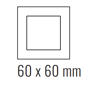 EKINEX EK-DQS-CBM Placca Deep (FF e 71 e 20Venti ) quadrata -METAL HT (CROMATO)  - black metal