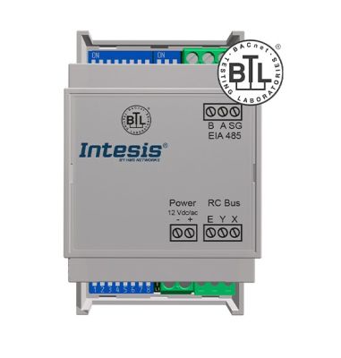 INTESIS INBACMID001I100 Midea Commercial and VRF systems to the BACnet MSTP interface