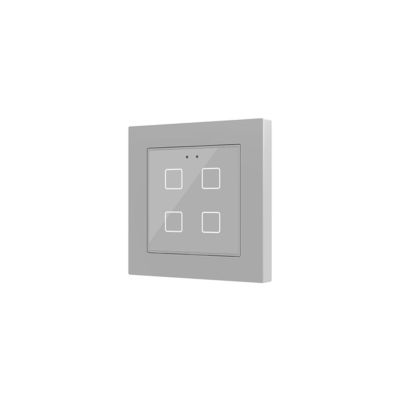 ZENNIO ZVIF55X4V2S Backlit capacitive touch switch (55 x 55 mm) 4 keys, silver