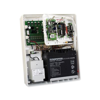 SATEL OPU-3 P Contenitore plastico grande con anta a doppia cerniera per espansioni (324 x 382 x 108 mm) con spazio per trasformatore da 40 VA o 60 VA