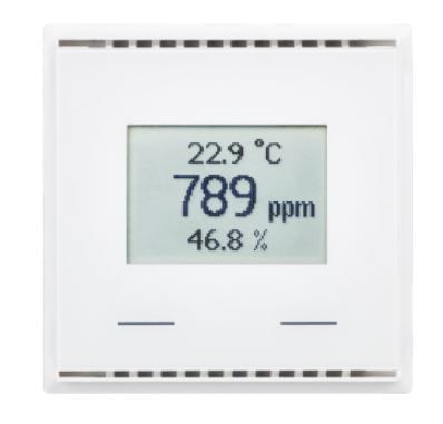 ELSNER 70639 KNX AQS/TH-UP Touch CH- pure white RAL 9010 KNX Sensor CO2- Temp.- Humidity- Touch Buttons
