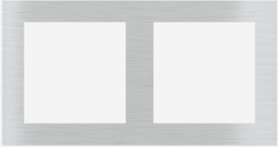 EKINEX EK-P2P-GBQ Placca 71 (Form/Flank/NF) rettangolare METALLO (ALLUMINIO) - 2 finestre
