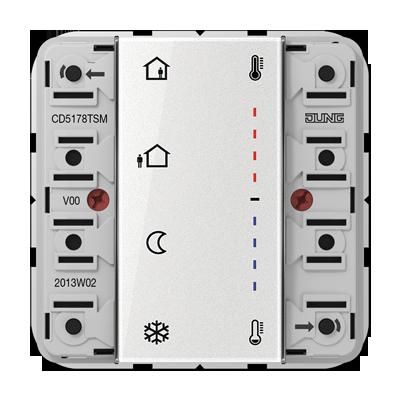 JUNG CD5178TSM Modulo termostato a tasti F50 KNX con acc. bus integrato Standard- 2 canali- mod. CD500