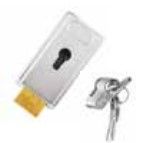 GIBIDI AJ00642 Elettroserratura 24 Vdc per cancelli a battente con cilindro. Piastra non inclusa