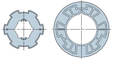 NICE 820.00.00 Nose 83x3 wheel + crown Compatible adapters and supports