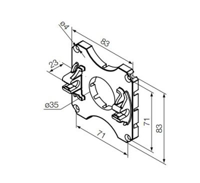 NICE 693.08.00 Interlocking plastic support (to be necessarily coupled with art. 523.10014)