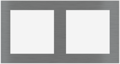EKINEX EK-P2P-GBS Placca 71 (Form/Flank/NF) rettangolare METALLO (ALLUMINIO) - 2 finestre