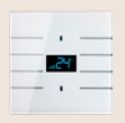 BLUMOTIX BX-F-QKWGT-SILVER QUBIK LINE Cover termostato vetro 8 Pulsanti 80X80mm