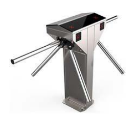 NICE TORNELLI SWORDTI Tornello a tripode su colonna doppio varco - Acciaio inossidabile lucido AISI 304