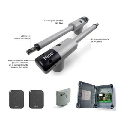 NICE TOO3024KLT Kit Automazione Cancelli A Battente Ante 3m