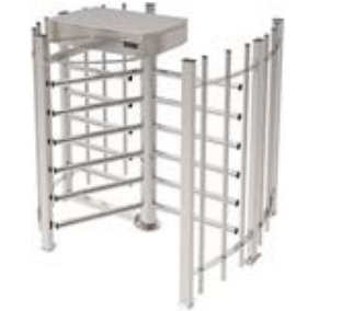 NICE TURNSTILES SPINT4ZIN Turnstile with cage height 1312 mm with tubular doors - Hot-dip galvanized powder coated - 4 arms 90° angle