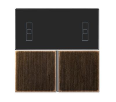 JUNG ME4093TSAAT Set di pulsanti completo per controller ambientale KNX compatto 4093KRMTSD- mod. LS990- ottone anticato