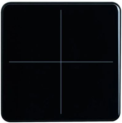 ELSNER 71132 Pulsante KNX eTR M4- jet black RAL 9005 a 4 canali con sensore di temperatura