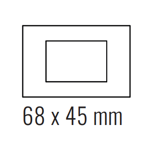 EKINEX EK-PRG-GBU Placca 71 (Form/Flank/NF) rettangolare colore carbonio