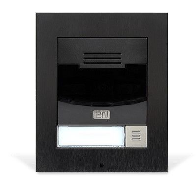 9155301BF 2N IP Solo without camera- flush mount- black
