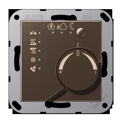 JUNG A2178TSMO Termostato per ambienti KNX con accoppiatore bus integrato e interfaccia pulsanti 4 canali- moca